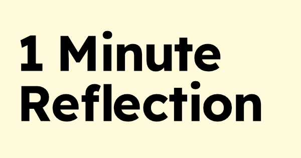 1 minute reflection logo