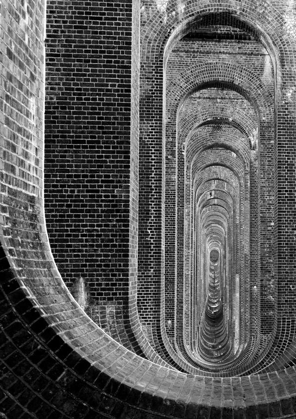 Viaducting image - abstract monochrome architectual photograph